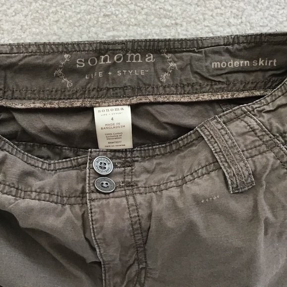 SONOMA BROWN MODERN SKIRT SIZE 4 - Picture 5 of 6